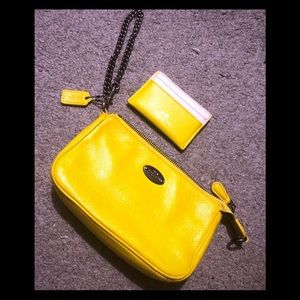 Coach Wristlet with mini wallet